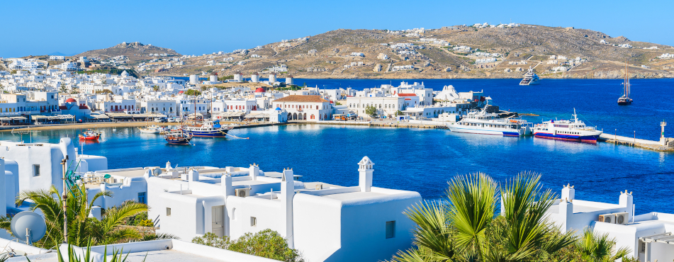 Griechenlan, Mykonos Hafen